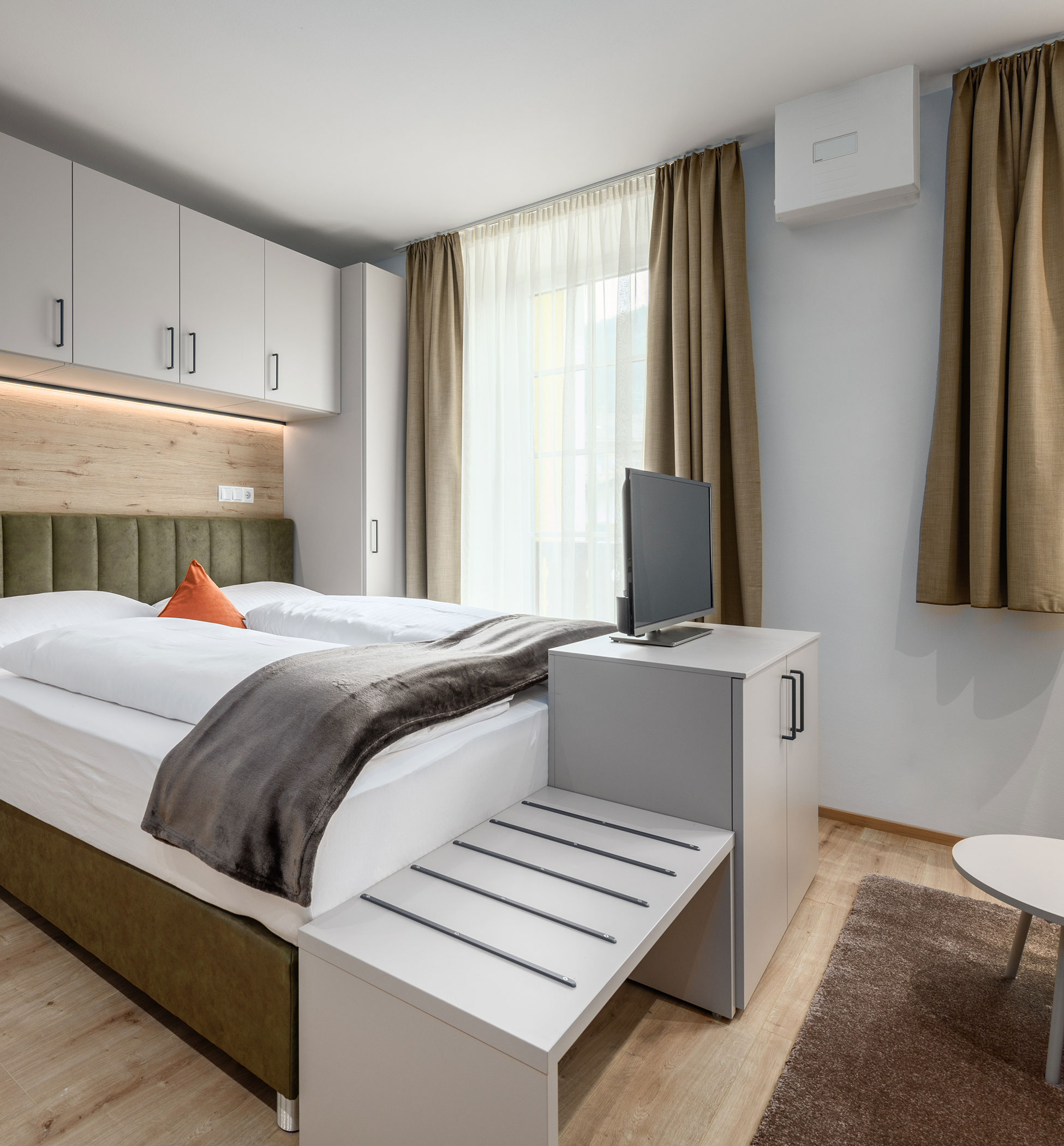 Camera da letto nell'appartamento di Villa Fauster