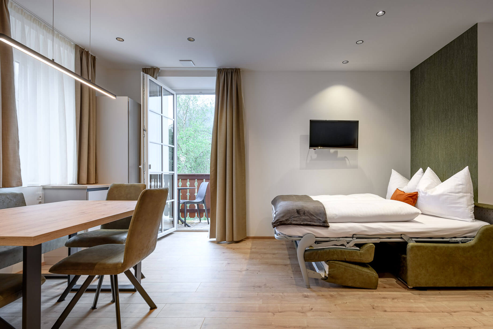 Divano letto nella zona giorno dell' Apartment Greta