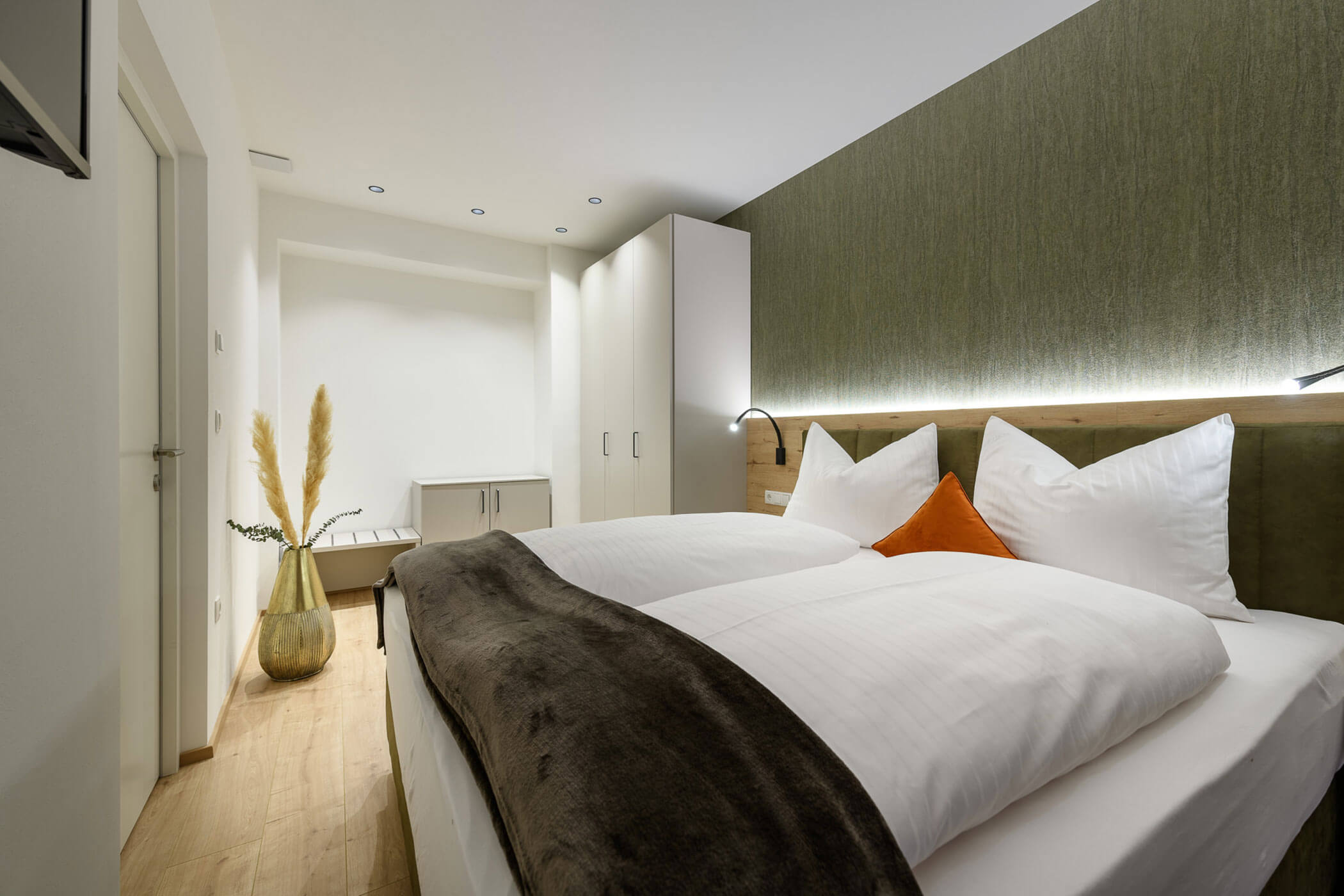 Camera da letto nell'Appartamento Greta di Villa Fauster