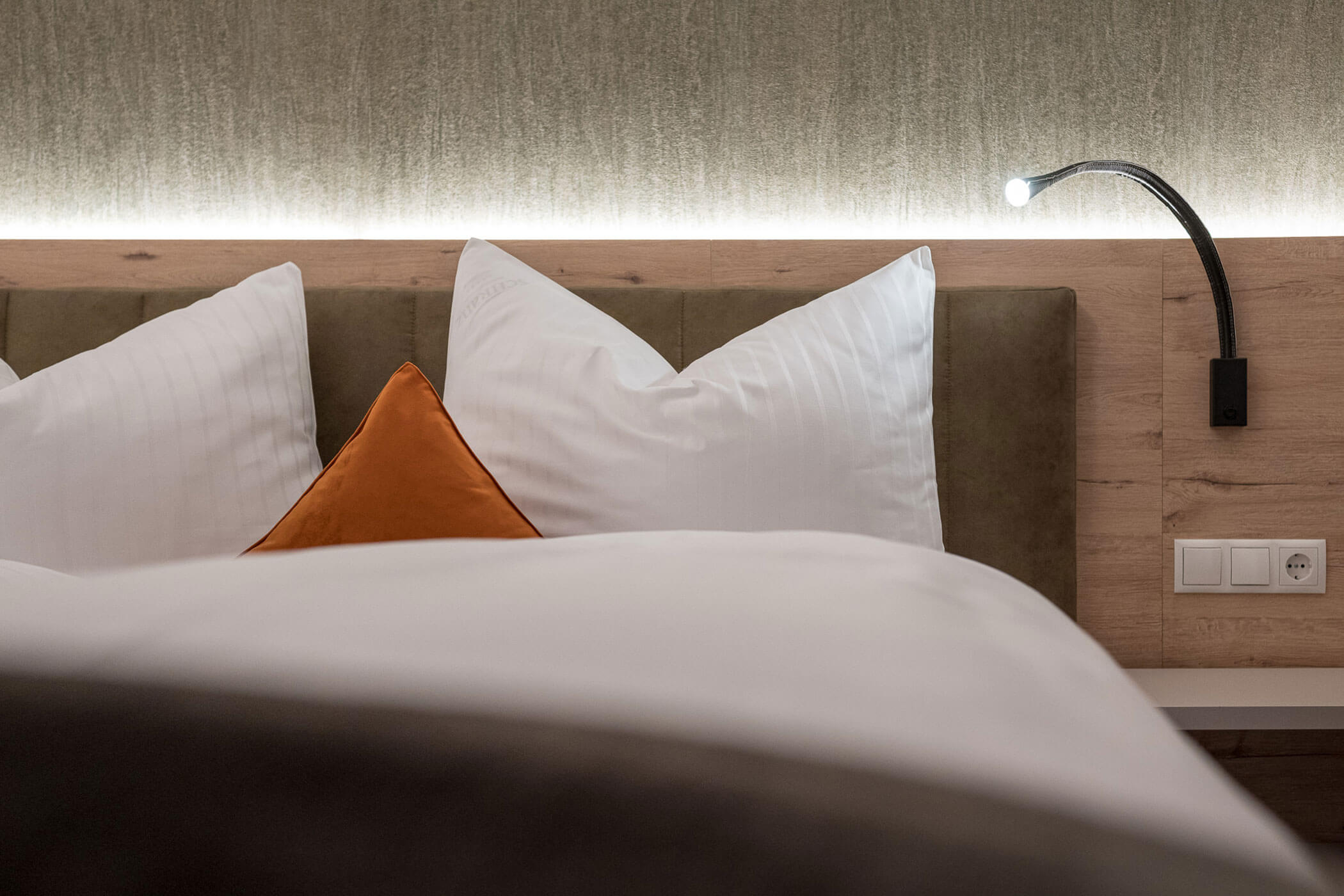 Double bed in the Villa Fauster Apartment Greta